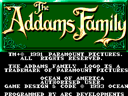 The Addams Family screenshot 2 for Sega Master System